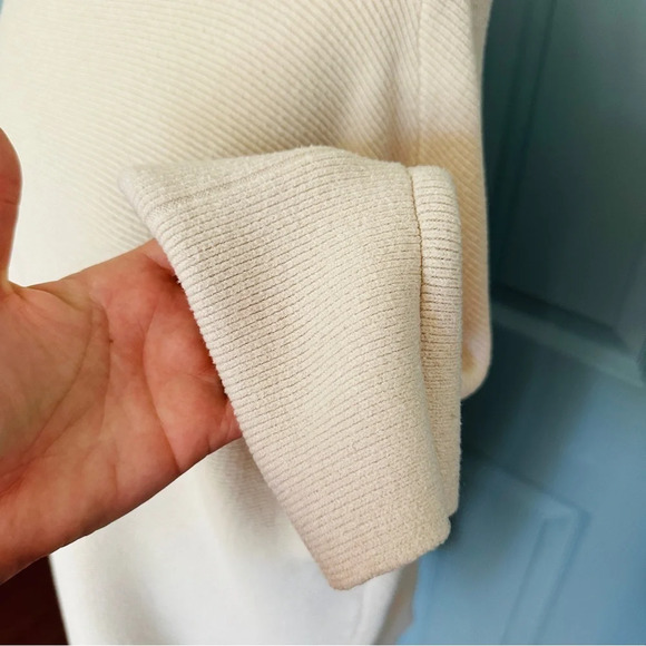 Anrabess Women's Casual Turtleneck Long Sleeve Loose Oversized Sweater Cream L - Picture 9 of 15